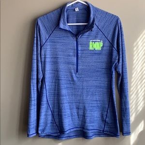 Under Armour Blue Athletic Long Sleeve Half Zip—M